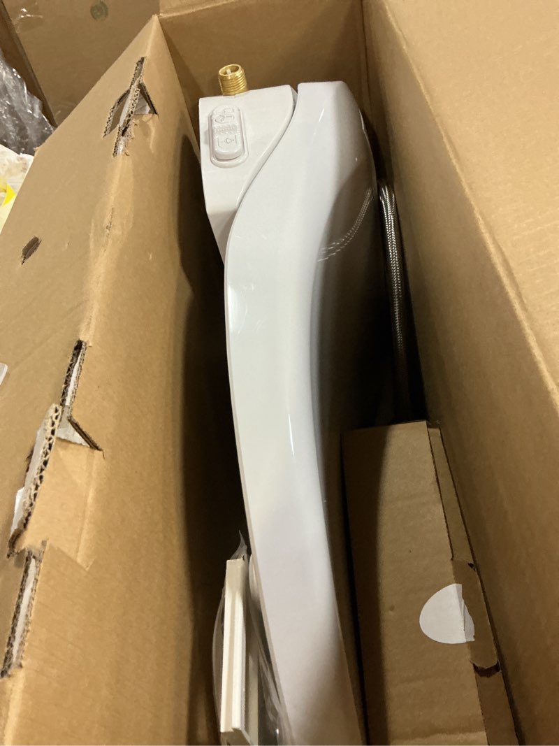 Condition photo showing Good Condition for leivi electric bidet toilet seat with wireless remote and side panel, multiple spray modes, adjustable heated seat, warm water and air dryer, auto led nightlight, round white round