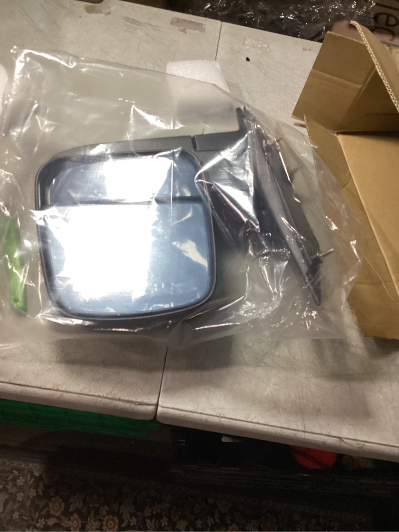 Condition photo showing New/Like New for Driver Side Mirror Compatible with 2008-2015 Chevrolet Express & GMC Savana 1500, 2008-2021 Express & Savana 2500 3500, Manual Folding, Dual Glass, Textured Black - OEM 20838065, GM1320395