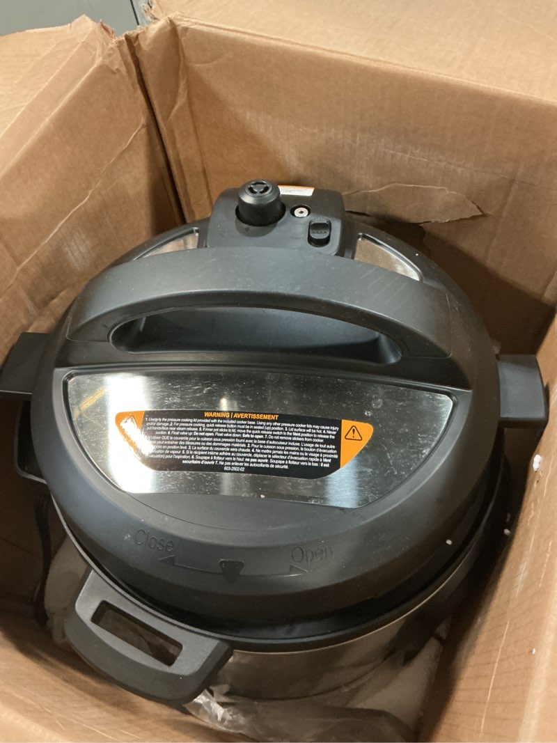 Condition photo showing As Is for Instant Pot Duo 7-in-1 Electric Pressure Cooker, Slow Cooker, Rice Cooker, Steamer, Sauté, Yogurt Maker, Warmer & Sterilizer, Includes App with Over 800 Recipes, Stainless Steel, 8 Quart 8 Quarts