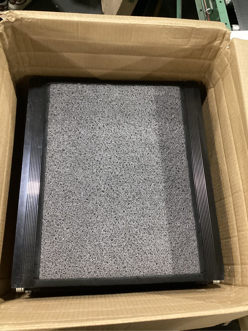 Condition photo showing Good Condition for dog ramp for car 63" long & 17" wide portable dog ramps for large dogs with non-slip rug surface dog car ramp for suv car & truck, folding dog ramp up to 250lbs
