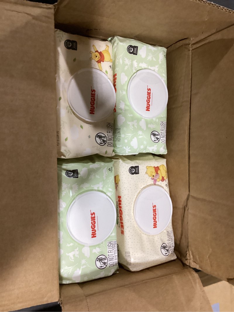 Condition photo showing Good Condition for huggies natural care sensitive baby wipes, unscented, hypoallergenic, 99% purified water, 12 flip-top packs (768 wipes total), packaging may vary 64 count (pack of 12)