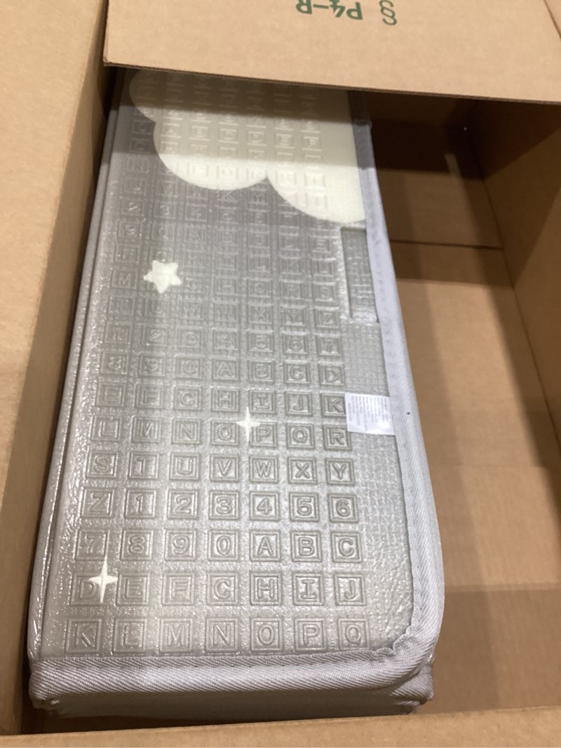 Condition photo showing As Is for Mallify Baby Play Mat, 50''x50'' Foldable Foam Playmat for Floor, Reversible Activity Play Mat for Playpen, Edge Reinforcement Waterproof Crawling PlayMats for Babies, Infants and Toddlers 47'' x 47'' x 0.4''