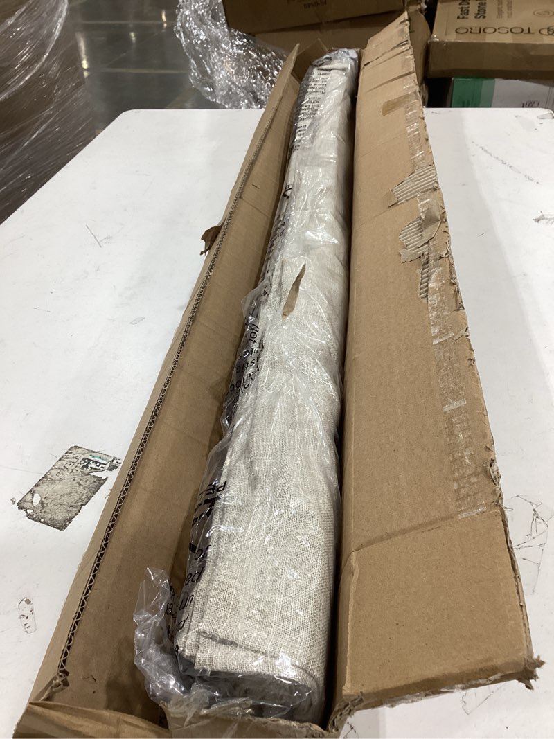 Condition photo showing New/Like New for unishades no drill cordless roman shades for windows, 24" w × 64" h - light filtering - linen - beige light filtering - linen - beige 24" w × 64" h