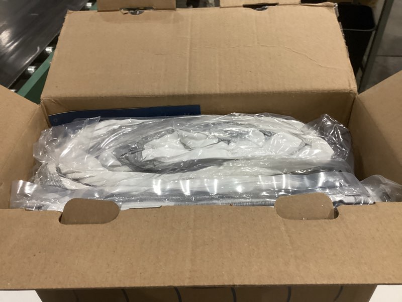 Condition photo showing New/Like New for Bedsure Twin XL Comforter Set 5 Pieces, Bed in a Bag Gray White Striped Bedding Comforter Sets All Season Bed Set with 1 Pillow Sham, Flat Sheet, Fitted Sheet and 1 Pillowcase 01 - Grey Twin-XL