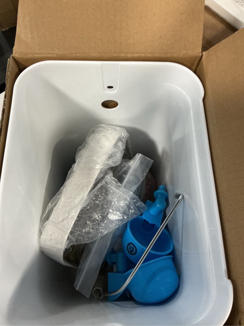 Condition photo showing Good Condition for Automatic Chicken Waterer Float Controlled, 3 Gallons Poultry Waterer Dispenser with Hose Attachment, Poultry Automatic Drinking Accessories for Chicks, Duck, Goose, Turkey
