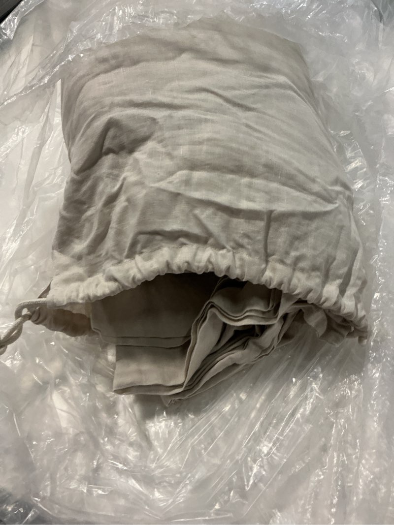 Condition photo showing Good Condition for quince european linen sheet set, split king, sand