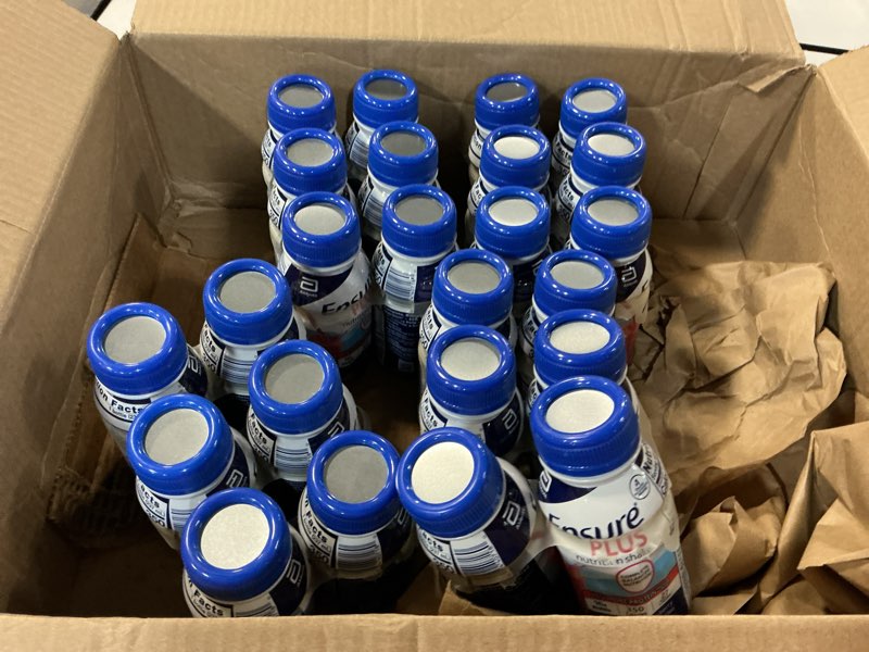 Condition photo showing New/Like New for Expired ( 1/6/26) Ensure Plus Strawberry Nutrition Shake | Meal Replacement Shake | Ready To Drink | 16g Protein and 27 Vitamins and Minerals | 8 fl oz - 24 Pack