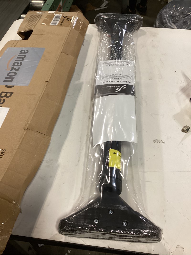 Condition photo showing New/Like New for Sportneer Pull Up Bar: Strength Training Chin up Bar No Screws - Adjustable 29.5''-37''(75-94cm) Width Locking Mechanism Pull up Bar for Doorway - Max Load 440lbs for Home Gym Upper Body Workout, Non-slip