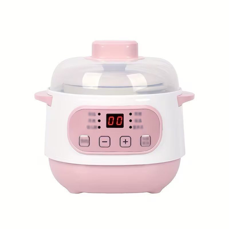 warehouseCompact Electric Stew Pot, Versatile Ceramic Cooker, Includes Steaming Basket, Ceramic Interior, 24-Hour Automatic Cooking Schedule, Ideal for Soups, Porridge, Meat Stews, And Dessert Soups.