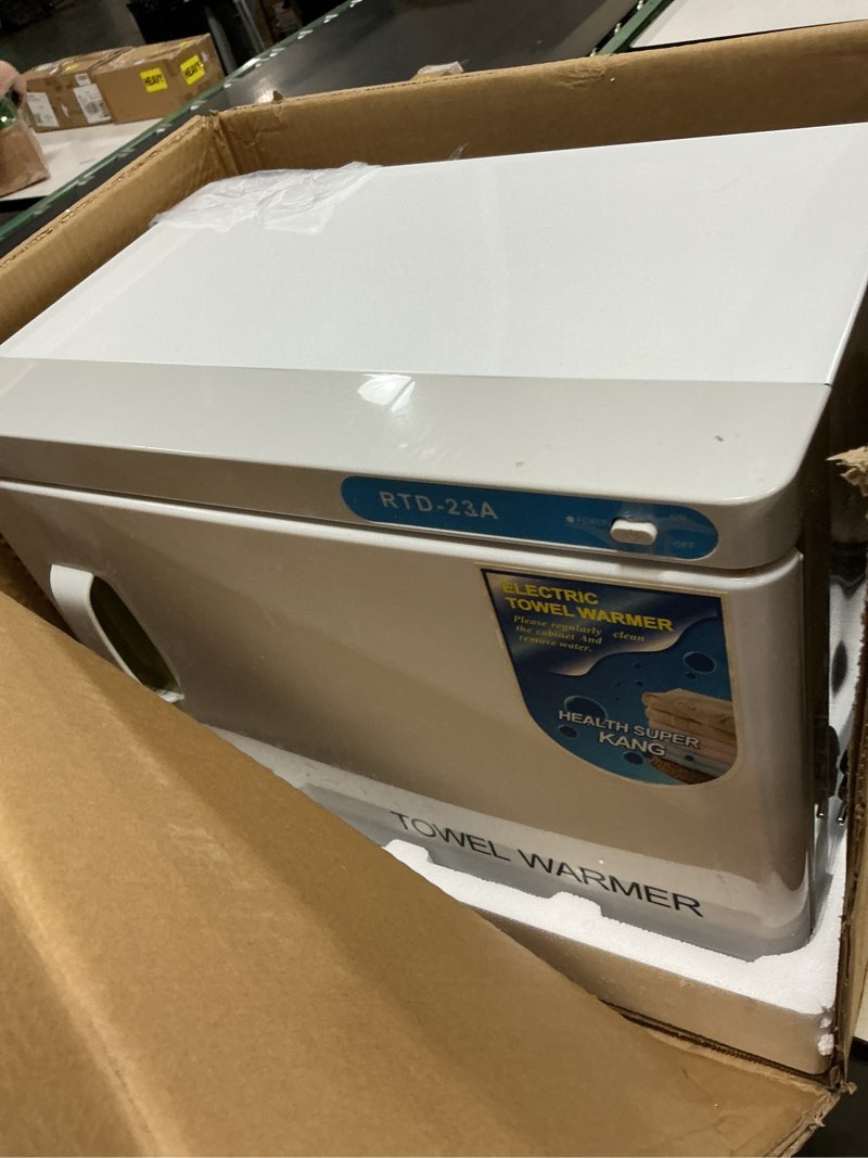 Condition photo showing Good Condition for hot towel warmer, 23l hot towel cabinet, 2-in-1 heated towel warmer for facials spa estheticians massage salon heats up quick towel heater