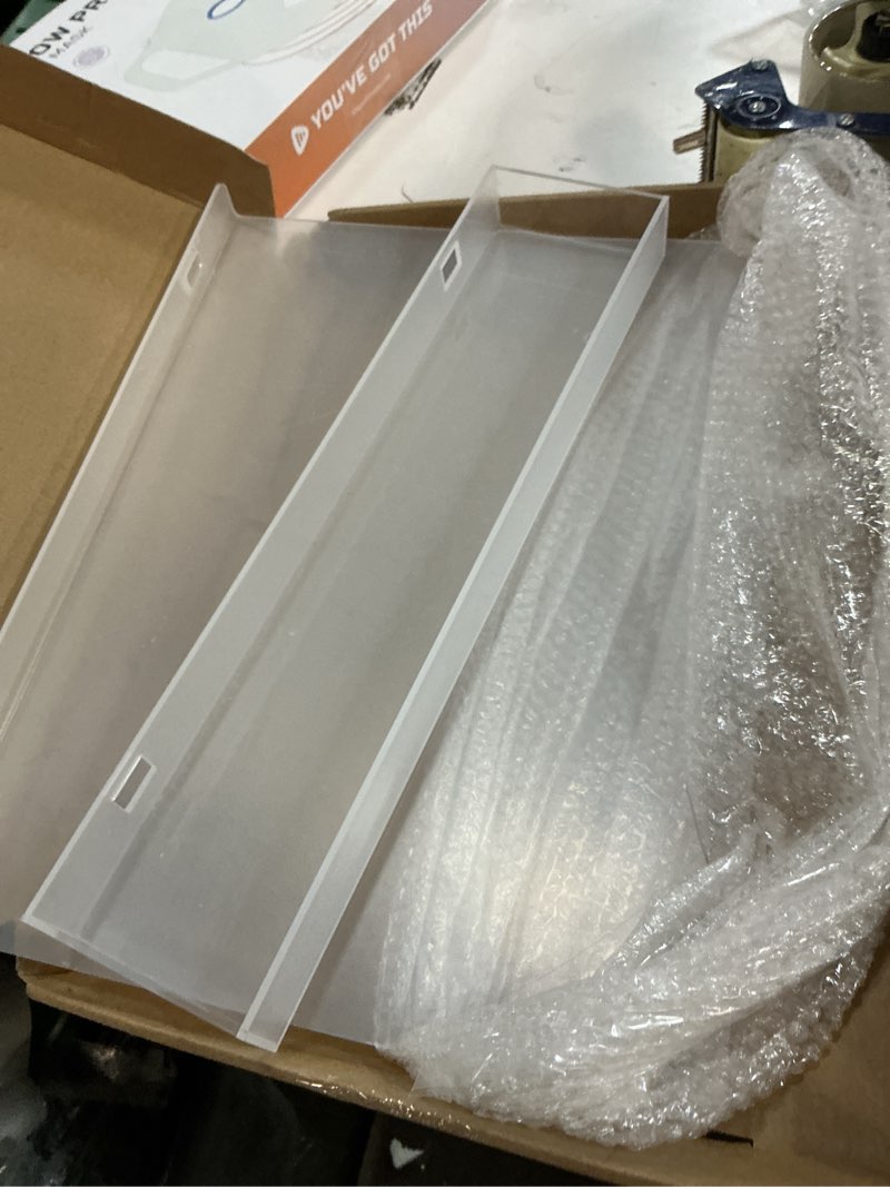 Condition photo showing Good Condition for Acrylic Cutting Board with Waste container and Counter Lip,17x13 Inch,Food Safe,Large Clear Board for Home Kitchen,Chefs & Cooking Enthusiasts,Kitchen Ideal Housewarming Gifts