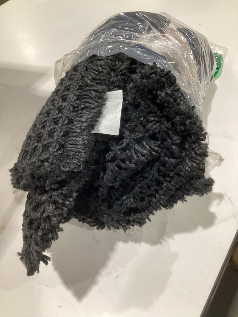 Condition photo showing As Is for black bathroom rug, waffle bath mat non slip washable super absorbent quick dry boho farmhouse bathroom decor, 30"x20" black black 1'8" x 2'6" (rectangular)