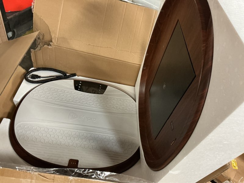 Condition photo showing As Is for Lifepro Vibration Plate Machines – Full Body Workout, Recovery & Lymphatic Drainage with 4D Motion, Silent Operation, Joint Support, & Triple Motor Technology for Circulation, Fat Burn & Toning Relexavibe with Heated Ottoman - Light Gray