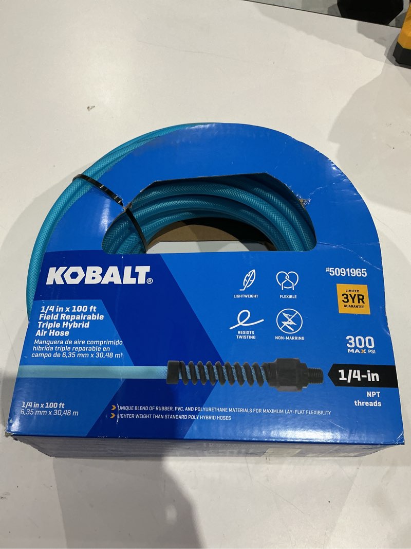 Condition photo showing As Is for kobalt air hoses- hybrid (triple)
