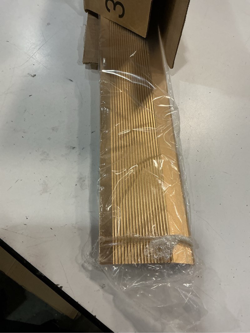Condition photo showing Good Condition for 4 inch wide aluminum floor transition strip wood to tile, neicagne 36 inch threshold ramps for doorways wheelchair tile wood floors, doorway edge trim suitable for threshold height less than 1.6 inch gold 36''x4''