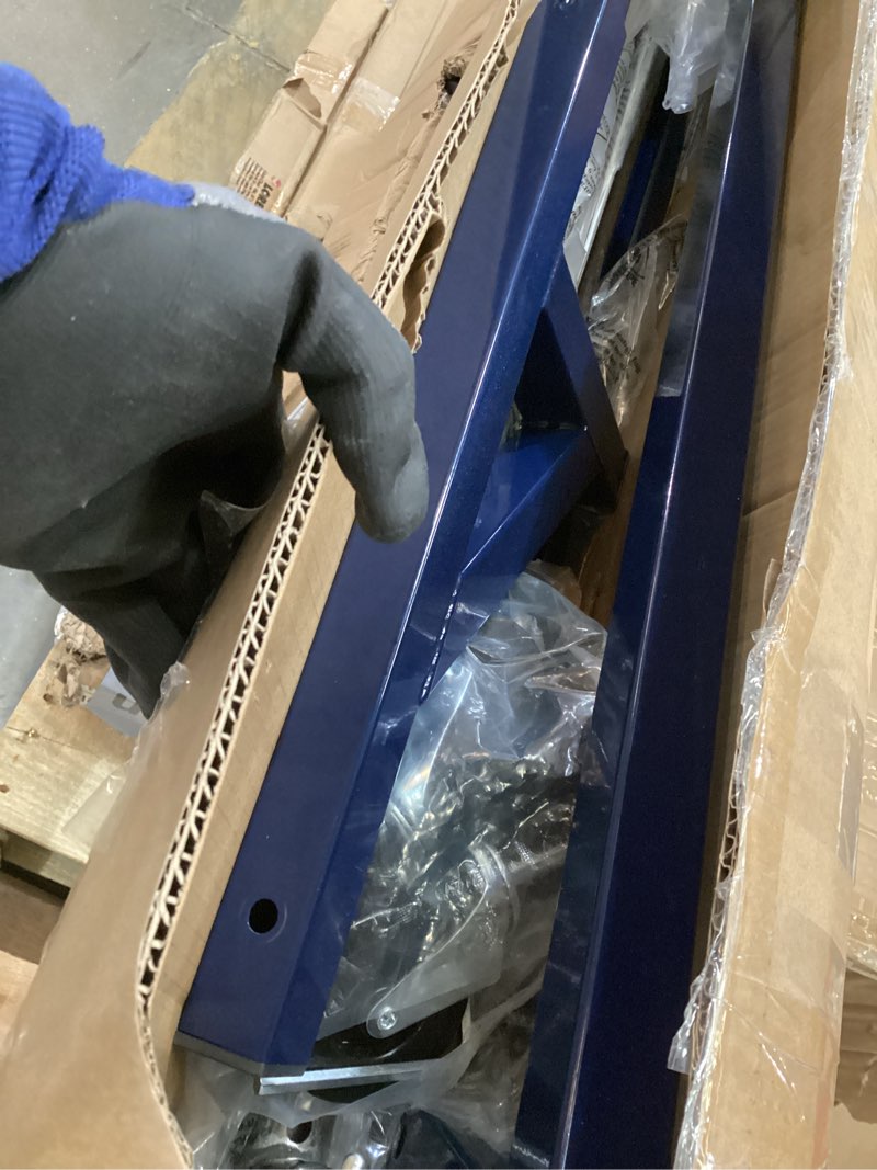 simple houseware industrial grade z-base garment rack, 500lb load with 63 inches extra long bar, blu