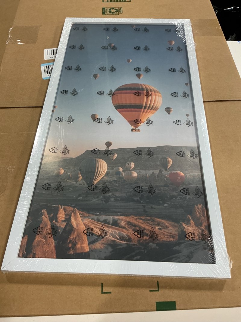 Condition photo showing New/Like New for white picture frame 12”x23” (similar to stock photo)
