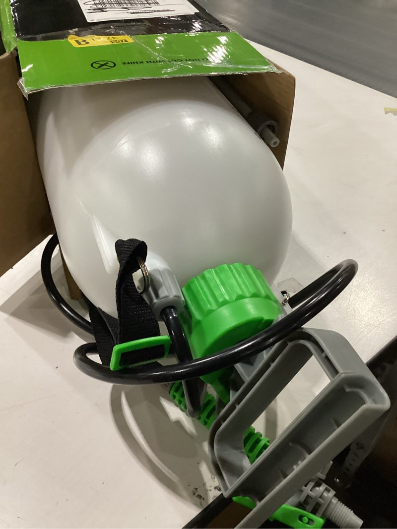 Condition photo showing As Is for VIVOSUN 2.1 Gal/8L Pump Sprayer, Garden Water Sprayer for Plants, Weeds & Lawn Care, with 3 Nozzles, 50'' Long Hose & Pressure Relief Valve