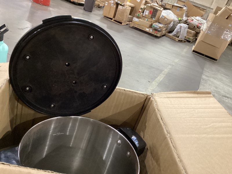 Condition photo showing As Is for Not tested ***SYBO Commercial Grade Stainless Steel Percolate Coffee Maker, Hot Water Urn for Catering, Hot Beverage Dispenser, 40-Cup, 6L, Metallic