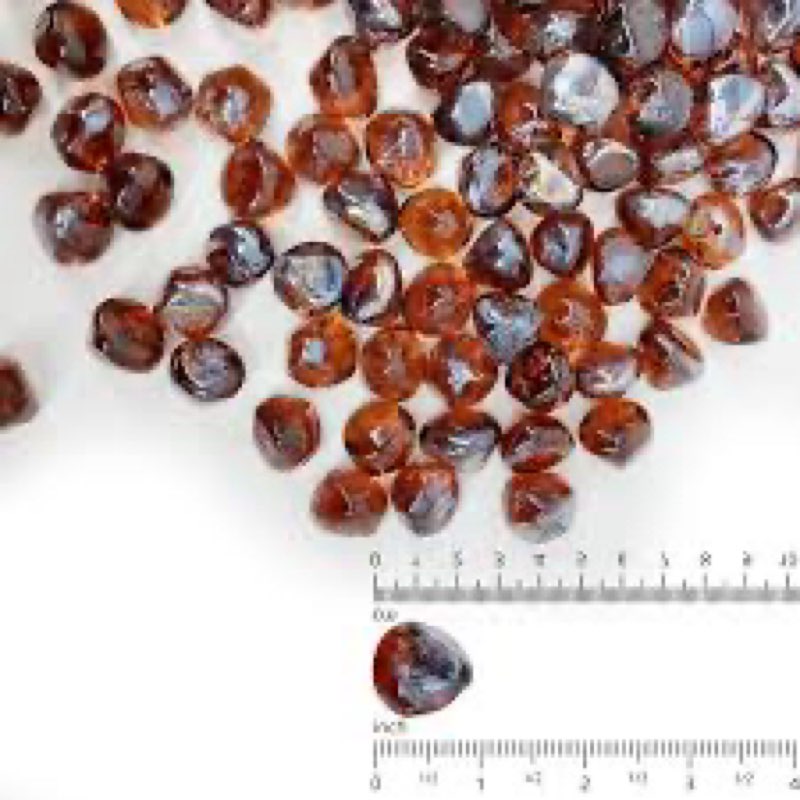 Kleuete 10 Pound 1/2 Inch Fire Glass Diamonds for Natural or Propane Fire Pit Fireplace and Landscap