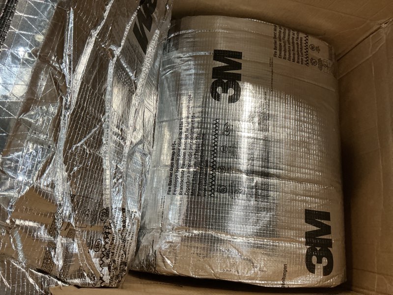 Condition photo showing Good Condition for 3m fire barrier duct wrap 615+, space-saving, commercial kitchen grease and ventilation ducts applications, 24 in x 25 ft, 1 roll 24 in x 25 ft wrap