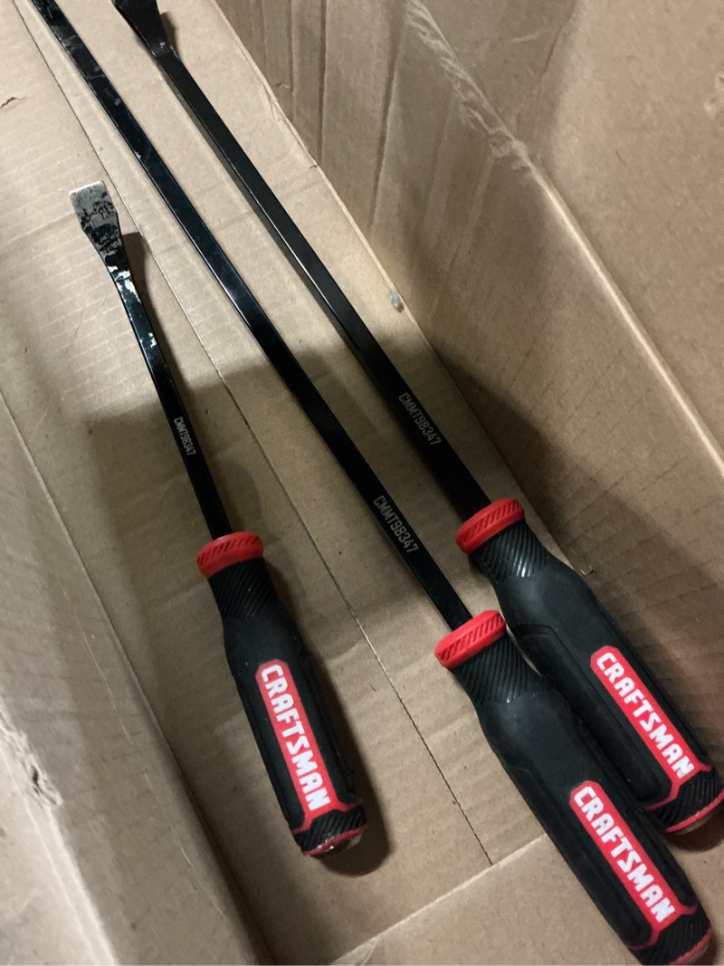 Condition photo showing As Is for CRAFTSMAN Utility Pry Bar Set, 3 Piece, Includes 12”, 18” & 24” (CMMT98347)