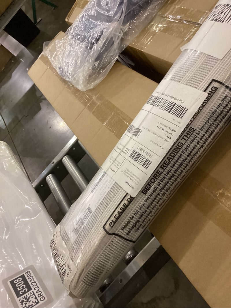 Condition photo showing New/Like New for JONATHAN Y Machine Washable Indoor Area Rug 3X5 Dark Gray/Cream, Shutter Minimalist Striped Plaid for Living Room, Bedroom, Kitchen, Office, Easy-Cleaning, Pet-Friendly, Non-Shedding WSH305A-3 Dark Gray/Cream 2'11" x 4'11" (Rectangular)