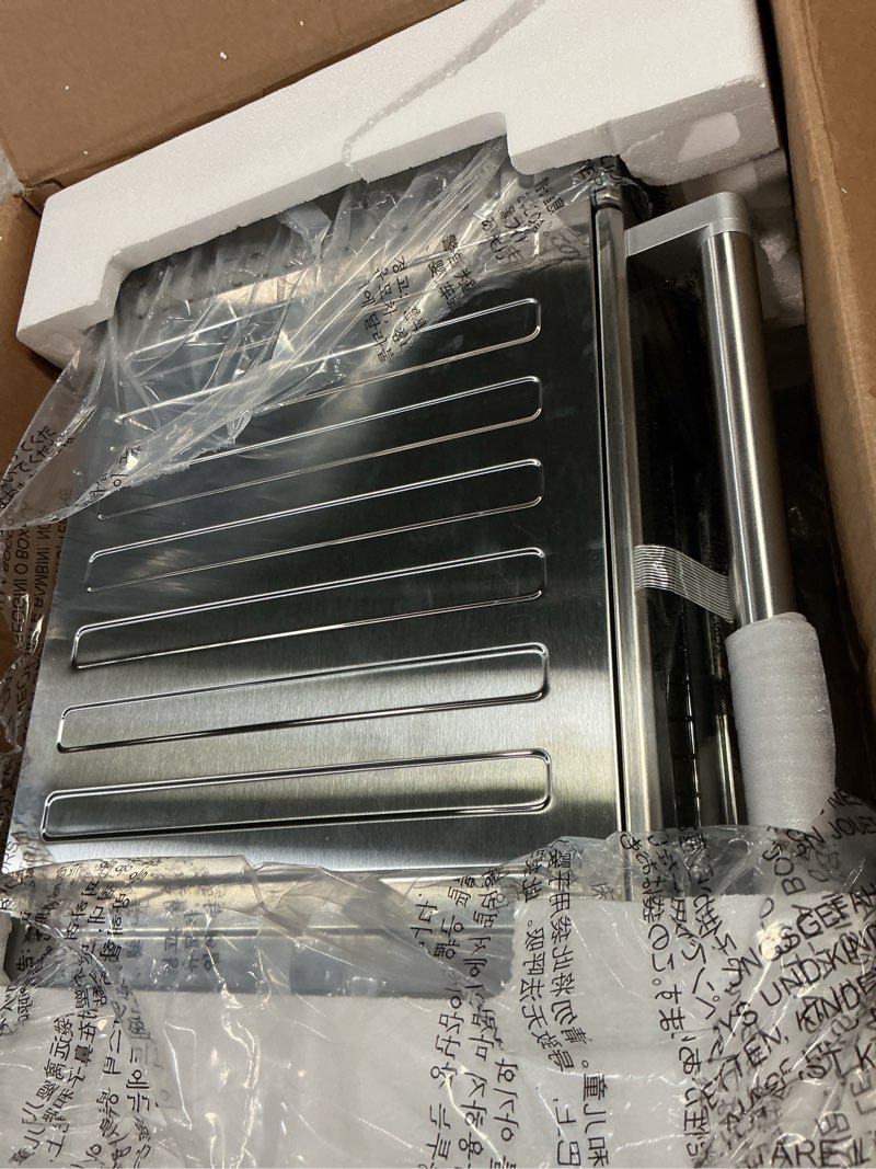 Condition photo showing Good Condition for Nuwave Bravo XL Pro Air Fryer Toaster Oven with Grill Combo, 2025 New Ultra-Fast Convection System, 35% Crispier, 2X More Even, 142 Presets, 50-500F, Smarter Probe, PFAS Free, 30QT, Stainless Steel Brushed Stainless Steel