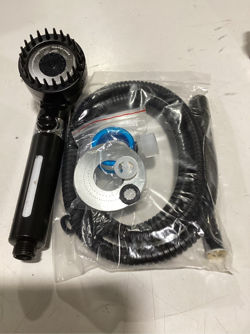 Condition photo showing Good Condition for Filtered Shower Head with Handheld, High Pressure 3 Spray Mode Showerhead with 18 Stage Water Softener Filters for Hard Water - Remove Chlorine-BLACK