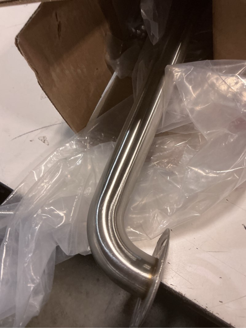 Condition photo showing New/Like New for moen home care bathroom safety 48 inch stainless steel handicap grab bar for bathtub and shower, elderly assistance product with concealed screws, polished brass, 8748 silver 48 inch grab bar