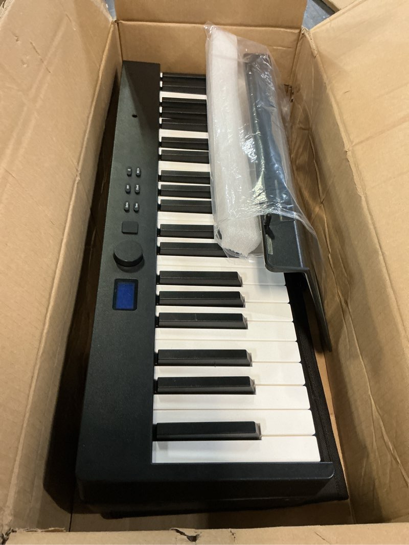 Condition photo showing Good Condition for Folding Piano Keyboard 88 Key, Portable Piano Keyboard with Standard Semi Weighted Key, Foldable Piano Support Bluetooth/MIDI with Pedal, Speakers, Ideal for Beginner and Adult Black