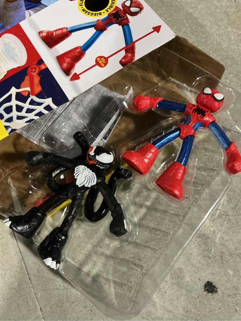 Condition photo showing Good Condition for play-doh marvel spider-man launch & slice battle playset with 2 bendy action figures and 7 accessories, imagination toys for boys & girls 4 years & up