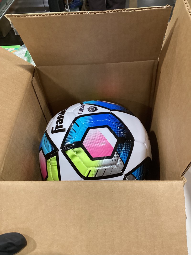Condition photo showing Good Condition for Franklin Sports Futsal Ball - Official Size Futsal Soccer Ball - Indoor and Outdoor - Size 3 Junior and Size 4 Official 4 1 Inflated Ball