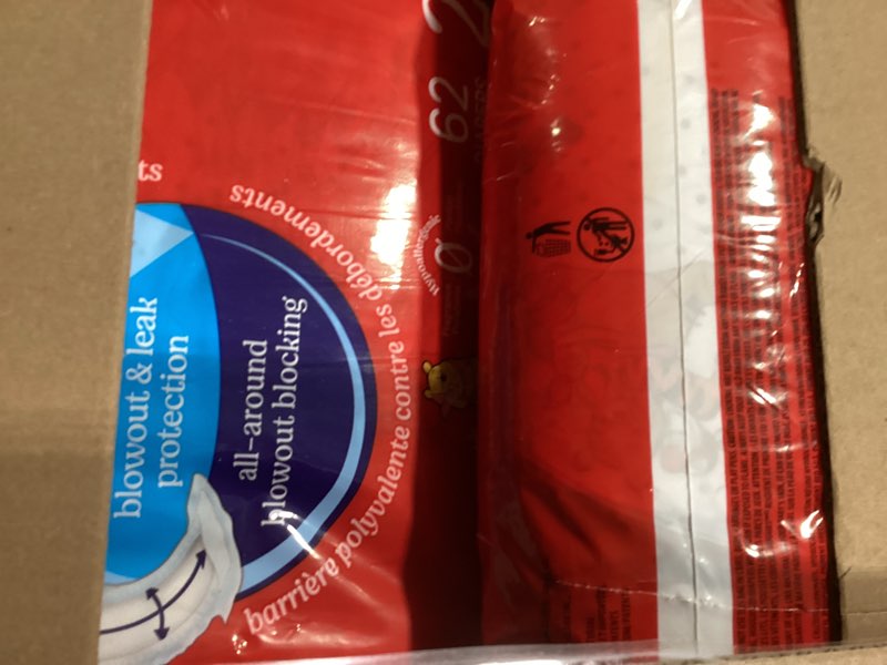 Condition photo showing New/Like New for Huggies Size 2 Diapers, Little Snugglers Baby Diapers, Size 2 (12-18 lbs), 186 Count (3 Packs of 62), Packaging May Vary