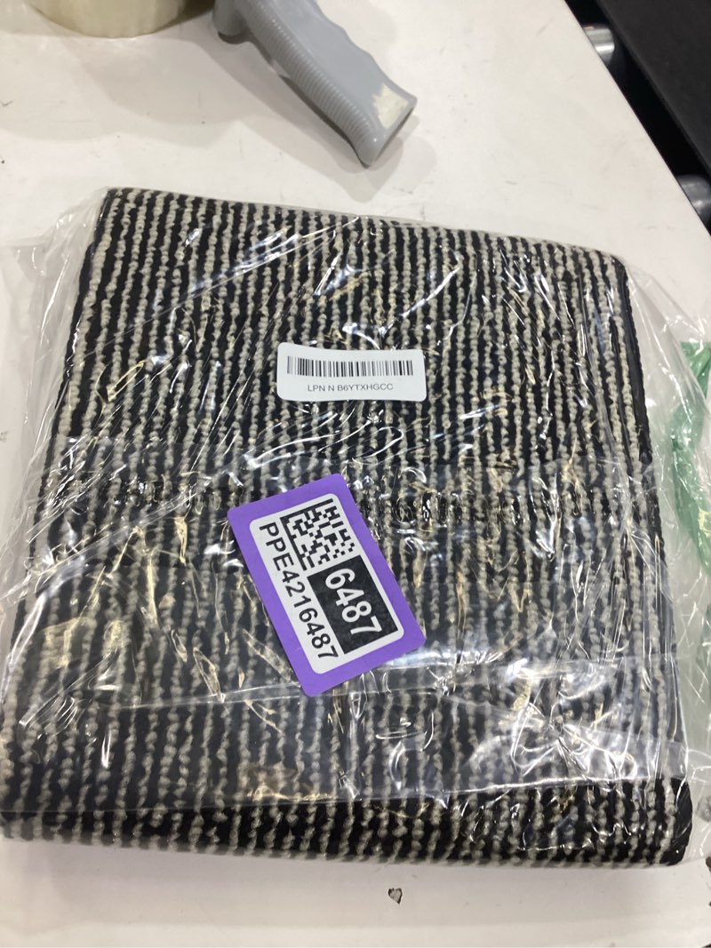Condition photo showing New/Like New for granny says front door mat indoor entrance, indoor doormat non slip washable, low profile outdoor welcome mat, 32" x 20" resist dirt absorbent mats for entryway, floor, black beige