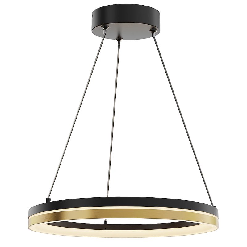 DALS Lighting Deco 1 -Light Black Modern/contemporary Geometric Integrated LED