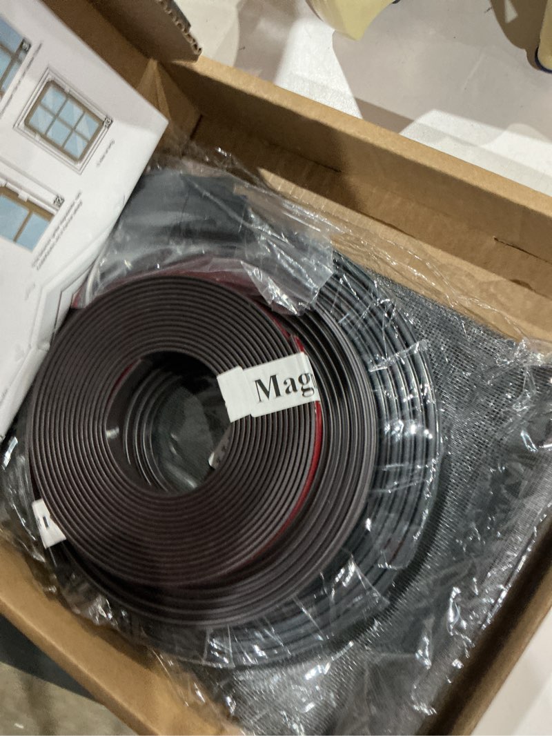 neatiease adjustable diy magnetic window screen max 55” x 36” fits any size smaller with gray frame 