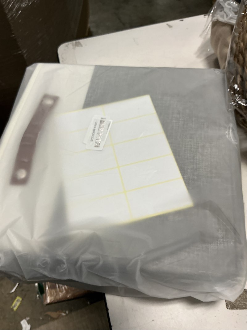 Condition photo showing Good Condition for Collapsible Fabric Storage Cube Bins with 2 Reinforced PU Handles, Foldable Storage Organizer Baskets for Closet, Shelves, Living Room | 13"x13"x13", 4 Pack, Gray & White Gray & White 13 x 13 x 13"