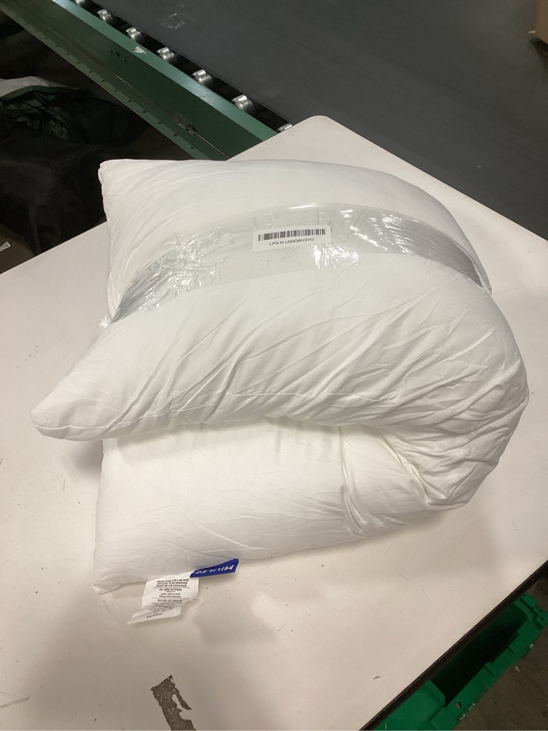 Condition photo showing As Is for MIULEE 14x36 Inch Premium Lumbar Throw Pillow for Bed Sofa Couch Virgin Microfiber with 100% Cotton Cover Decorative Throw Pillow Insert Stuffer Form 14x36 Inch (Pack of 1)