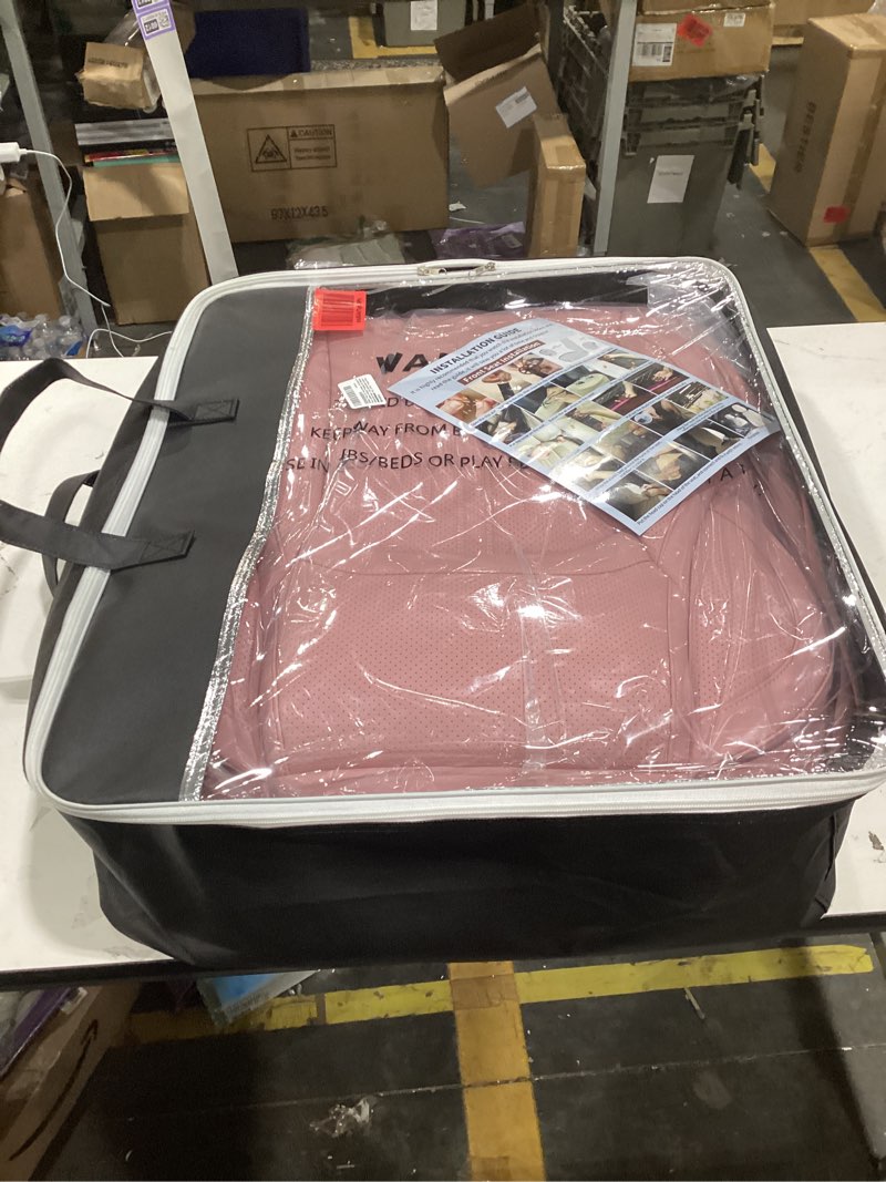 Condition photo showing New/Like New for Car Seat Covers Front Seat Cover,Universal Leather Car Seat Cover,Waterproof Non-Slip Edge Wrapping Car Seat Protector,Fit for Trucks, SUVs,Sedan (Pink, Front(2 Seats)) Front Set/ Pink