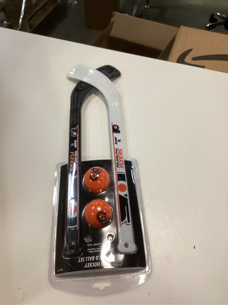 Condition photo showing Good Condition for Franklin Sports NHL Team Mini Hockey 2 Piece Stick Set Philadelphia Flyers