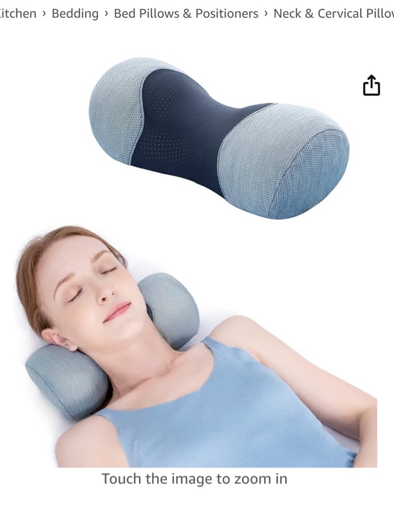 Bespilow Small Neck Roll Pillow,Say Goodbye to Neck Pain, Cervical Memory Foam Pillow for Tension Muscle Relief, Contour Support, Shoulder Pain Relaxer with Breathable Pillowcase, Odorless