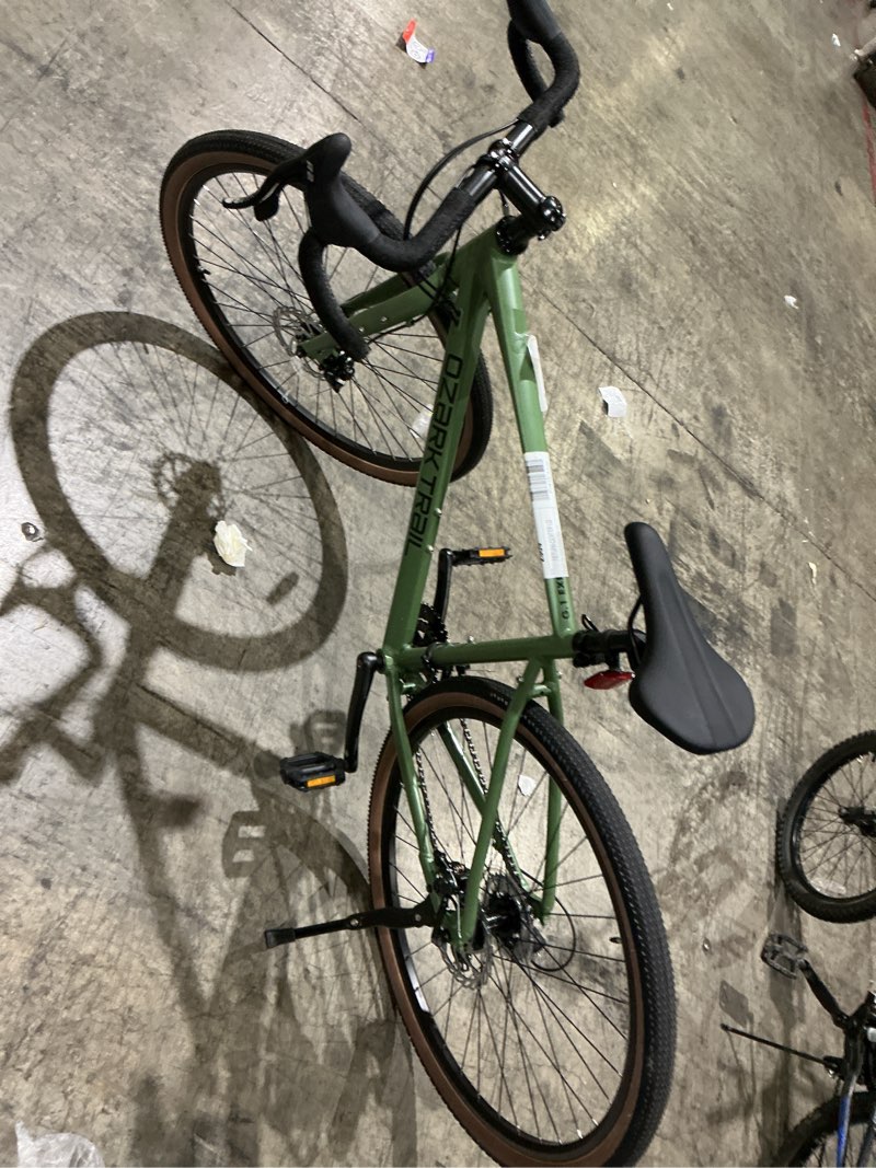 Condition photo showing As Is for ozark trail g.1 explorer 700c drop bar gravel bike, medium frame, fits riders 5 ft 5 in-5 ft 10 in, green, adult, unisex