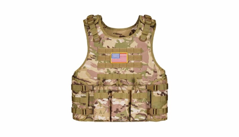 GENILU Tactical Vest for men with Quick Release System, Adjustable Tactical Vest Molle Airsoft Vest for Outdoor Camo 