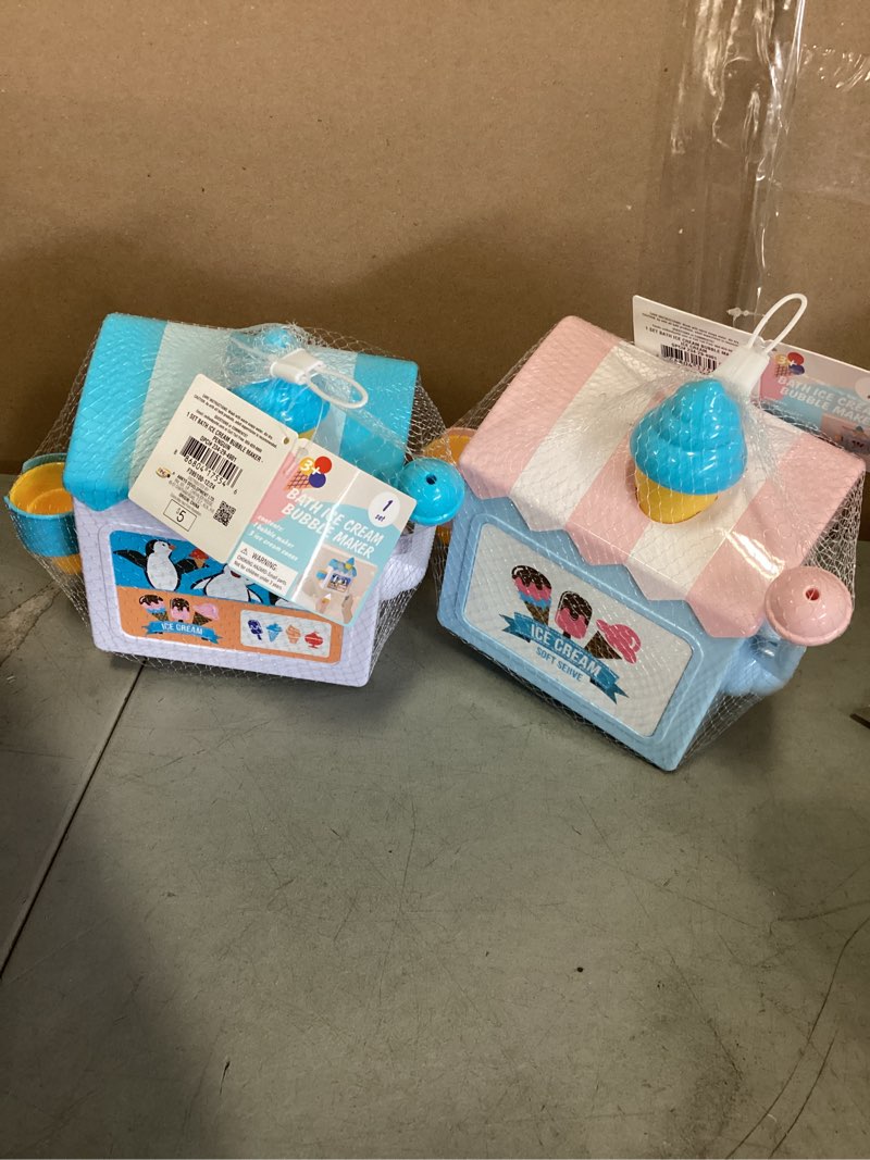 Assored bath ice cream bubble maker contents 1 bubble maker 3 ice cream cones de 2 Colors pack of 8