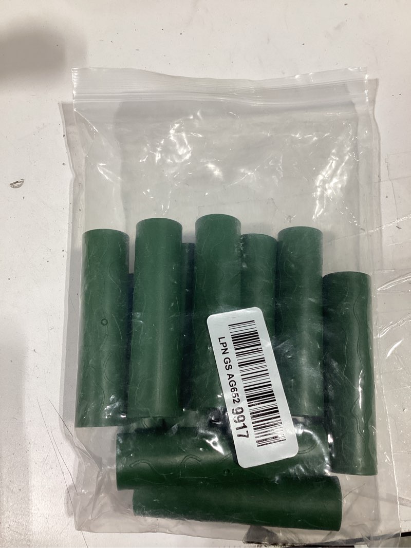 Condition photo showing As Is for 10pcs 16mm/0.63inch green garden stake pipe connector straight connectors