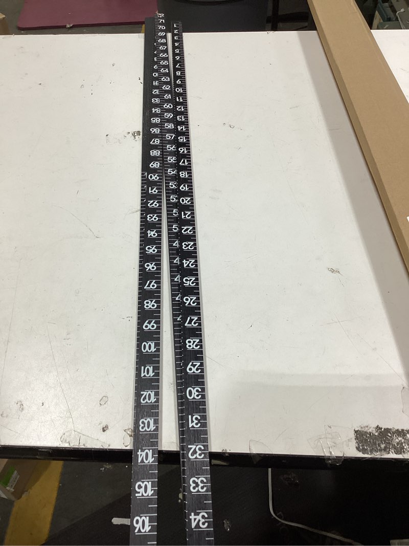 Condition photo showing Good Condition for oil tank measuring stick, 4 fold to 126" wood folding gauge measuring stick ruler for deep tank heating oil, gasoline, diesel and other liquid level measurement