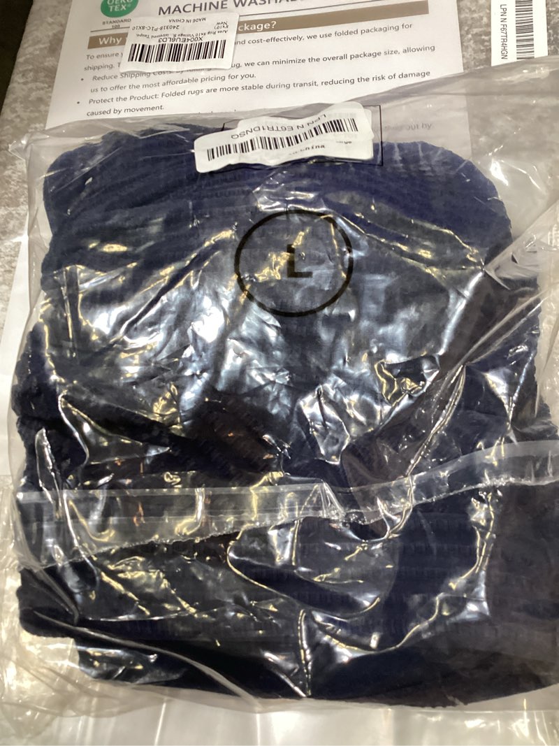 Condition photo showing Good Condition for herseas women's textured bikini sets twist front top swimsuits high waisted bathing suits large navy blue