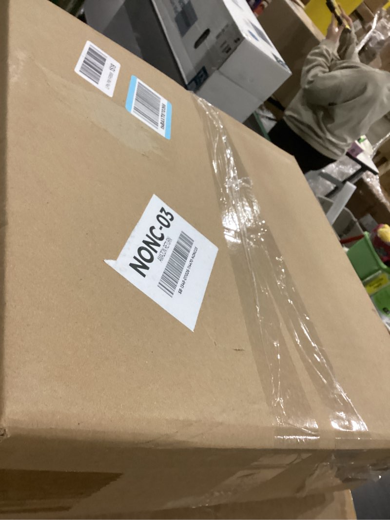 Condition photo showing As Is for 16 Inch Flush Mount Ceiling Light, Modern Black LED Ceiling Light Fixture, 28W 2800LM 2700-6500K Adjustable, Dimmable Ceiling Lights for Bedroom, Kitchen, Hallway, Bathroom, ETL Listed 16 inch Black