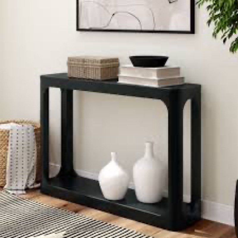 maly solid wood console table incomplete 